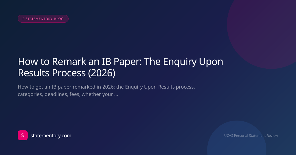 How to Remark an IB Paper (2026) | Statementory