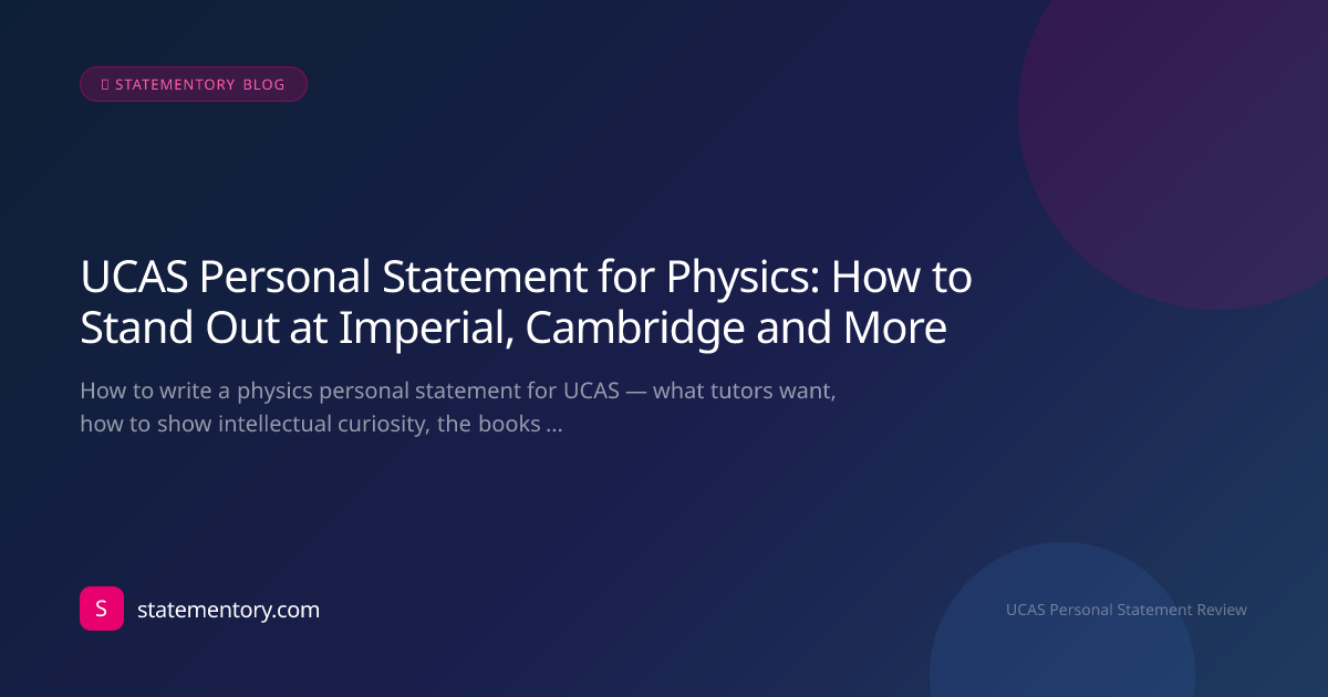 physics-personal-statement-ucas-guide-statementory