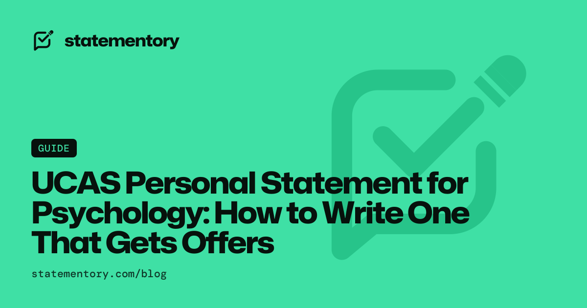 Psychology Personal Statement (UCAS) | Statementory