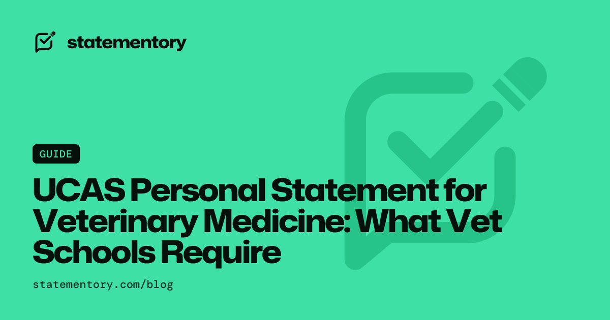Veterinary Medicine Personal Statement | Statementory