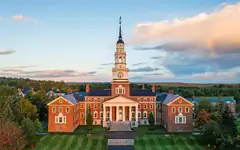 Colby College's campus at sunrise