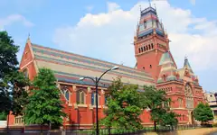 Memorial Hall, home of Sanders Theatre, at Harvard University