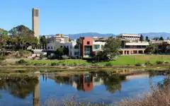 The University Center and Storke Tower at UC Santa Barbara