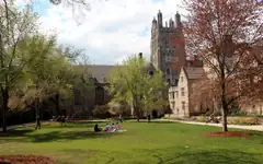 Branford Court, a residential college courtyard at Yale